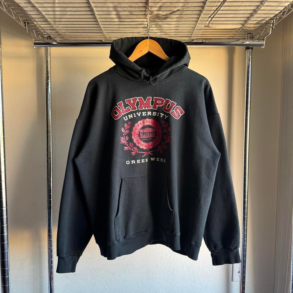 Vintage No Boundaries Olympus University Animal House Greek Week Hoodie Mens L